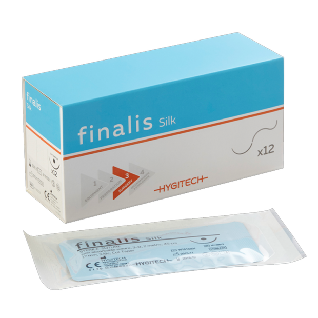 Finalis Sterile Silk Suture: 3/0 Reverse Cutting - 1/2 26mm - 75cm (12)