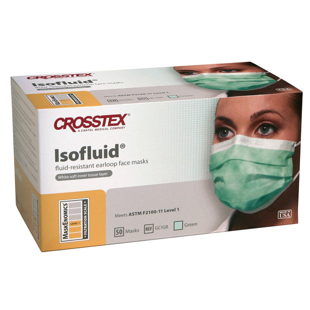 Isofluid® Earloop Masks: Green (50)