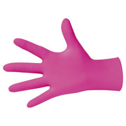 Medibase Pink Nitrile Powder Free Gloves - L (100)