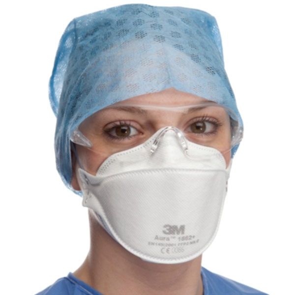 3M Aura 1862+ Healthcare Respirator Face Masks - FFP2 & Type IIR - 5