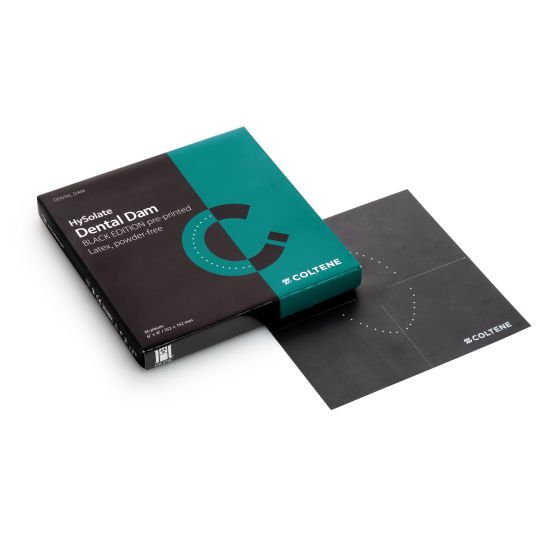 HySolate Latex Dental Dam: Black Printed - Heavy - 152 x 152mm (36)
