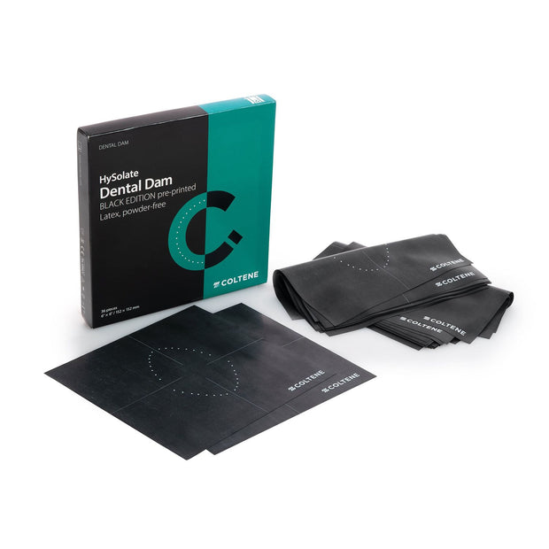HySolate Latex Dental Dam: Black Printed - X-Heavy - 152 x 152mm (36)
