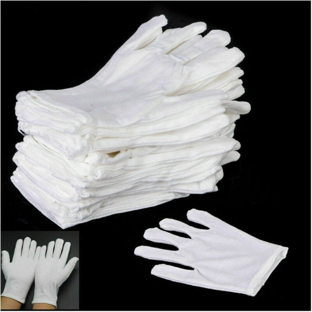 White Cotton Gloves - 0