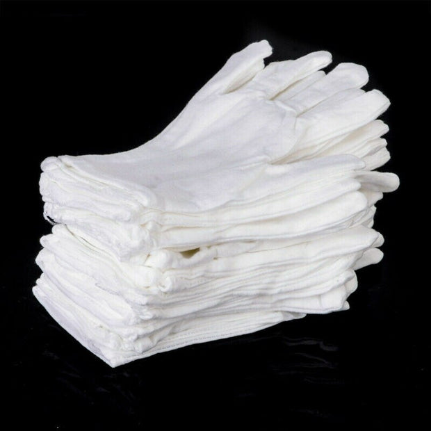 White Cotton Gloves - 2