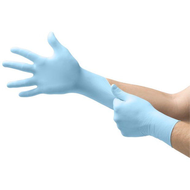 Ansell Microflex 93-833 Ergoform Blue Nitrile Gloves - M - 4