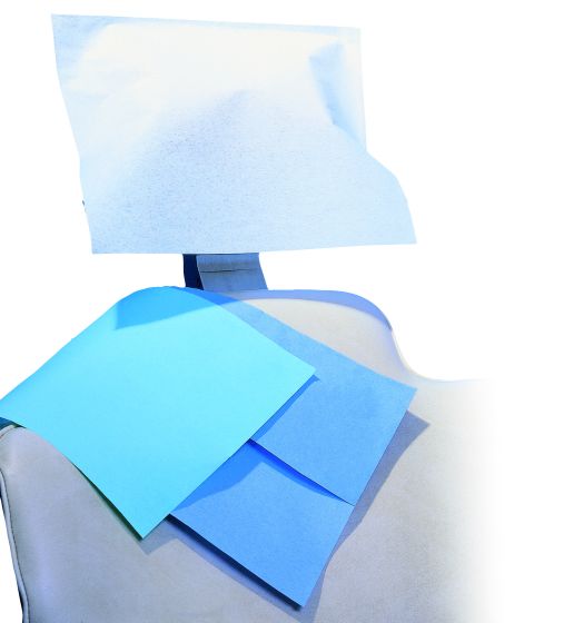 Medibase Headrest Covers: Blue - 28 x 28cm (200)