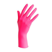 Medibase Pink Nitrile Powder Free Gloves - L (100)