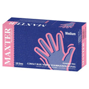 Maxter Cobalt Blue Nitrile Powder Free Gloves - XL (100)