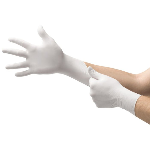 Ansell Micro-Touch White Nitrile Examination Gloves - Extra Large - 3