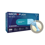 Ansell Microflex 93-833 Ergoform Blue Nitrile Gloves - XS - 2
