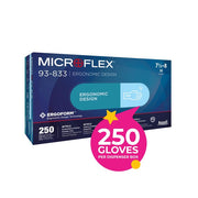 Ansell Microflex 93-833 Ergoform Blue Nitrile Gloves - XS - 0