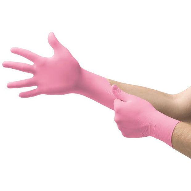 Touch NitraFree Pink Nitrile Gloves - XS - 3