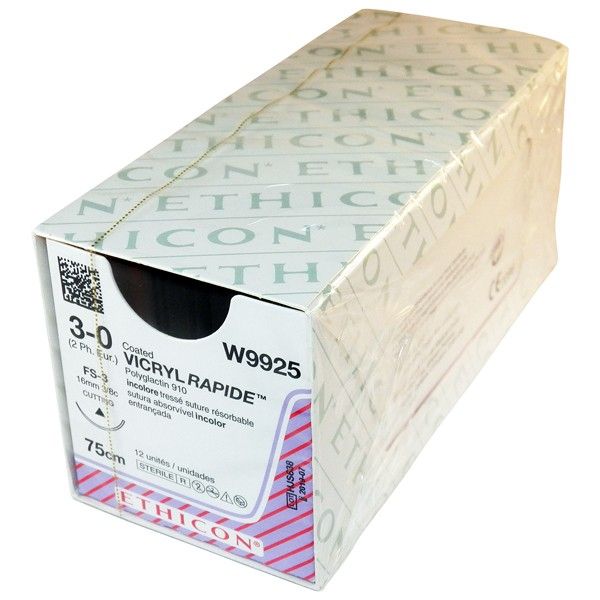 Vicryl Rapide Sutures 3-0USP 1 FS-2 x 12