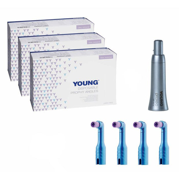 Young Disposable Prophy Angles & HP-44M Handpiece Starter Kit - Classic Elite